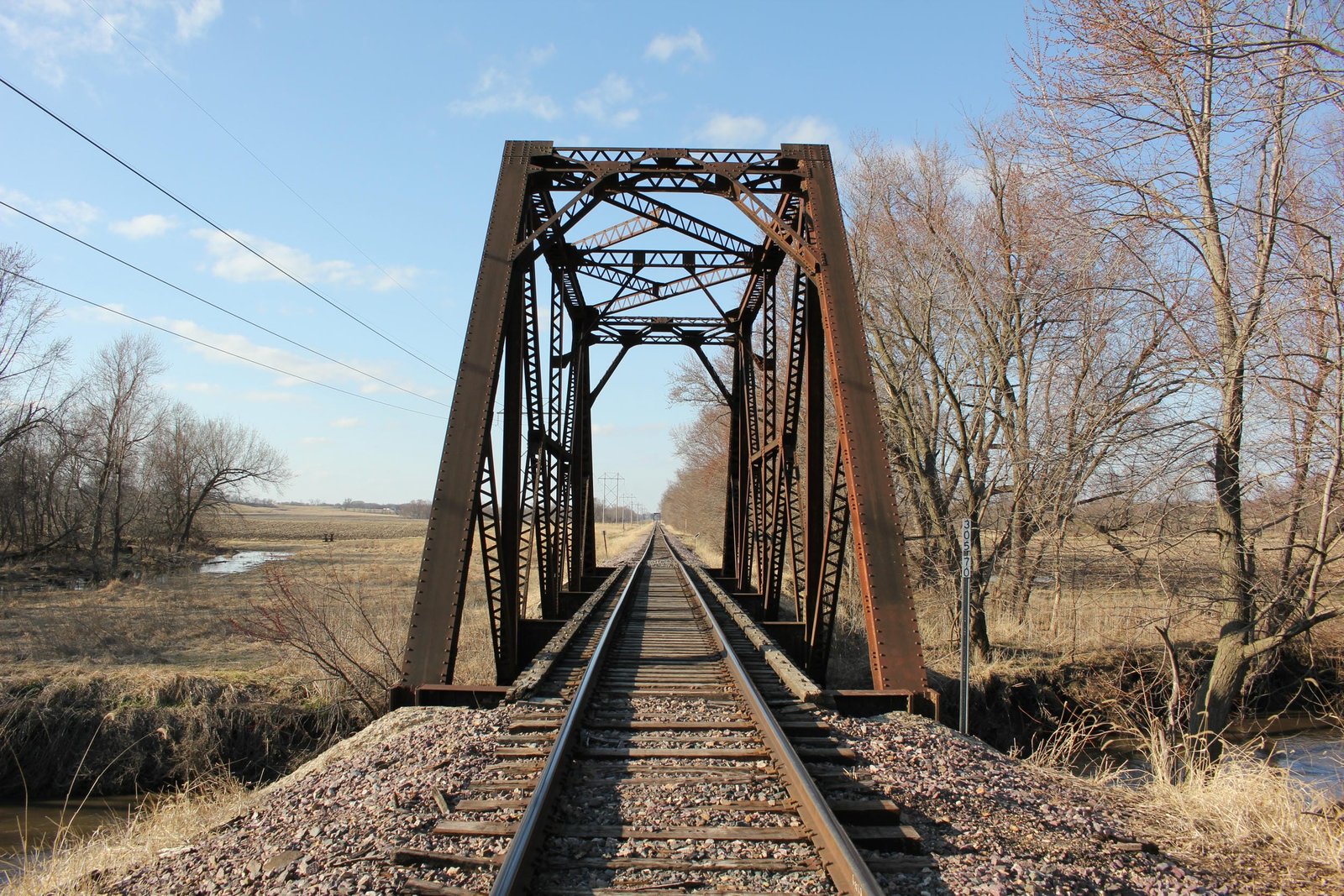 Looking north